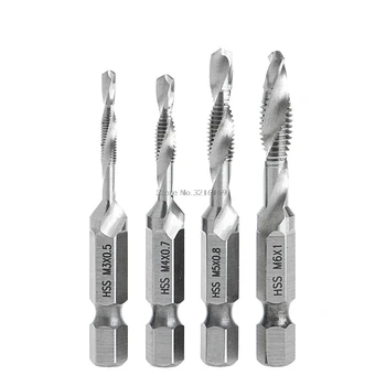 For 4Pcs/Set High Speed Steel HSS 4241 Drill Bits Hex Shank Spiral Tap M3-M6 Promotion
For 4Pcs/Set High Speed Steel HSS 4241 Drill Bits Hex Shank Spiral Tap M3-M6 Promotion