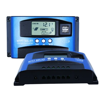 MPPT Solar Charge Controller Dual USB LCD Display 12V 24V Auto Solar Cell Panel Charger Regulator with Load 30 40 50 60 100A
MPPT Solar Charge Controller Dual USB LCD Display 12V 24V Auto Solar Cell Panel Charger Regulator with Load 30 40 50 60 100A