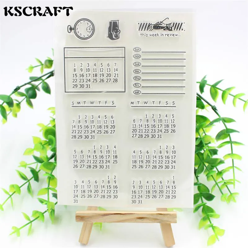 KSCRAFT 1 sheet DIY Calendar Transparent Clear Rubber Stamp Seal Paper Craft Scrapbooking Decoration Projects 023
KSCRAFT 1 sheet DIY Calendar Transparent Clear Rubber Stamp Seal Paper Craft Scrapbooking Decoration Projects 023