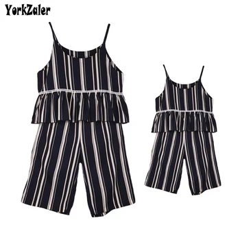 Yorkzaler Family Matching Clothing Mother Girl Backless Outfits Sleeveless Shirt+Leg Pants Striped Suit Fashion Family Look
Yorkzaler Family Matching Clothing Mother Girl Backless Outfits Sleeveless Shirt+Leg Pants Striped Suit Fashion Family Look
