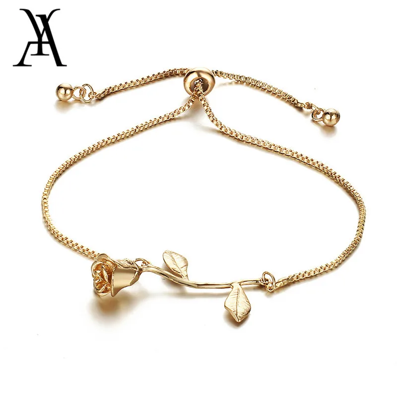 Charm Rose Gold Color Adjustable Bracelets Fashion Rope Chain Bracelets & Bangles For Women Bouquet Pendant Bridal Jewelry New
Charm Rose Gold Color Adjustable Bracelets Fashion Rope Chain Bracelets & Bangles For Women Bouquet Pendant Bridal Jewelry New