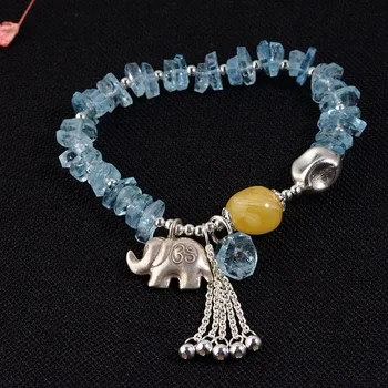 FNJ 925 Silver Aquamarine Bracelet for Women Jewelry Elephant Charm Yellow Amber 100% Original S925 Sterling silver Bracelets
FNJ 925 Silver Aquamarine Bracelet for Women Jewelry Elephant Charm Yellow Amber 100% Original S925 Sterling silver Bracelets