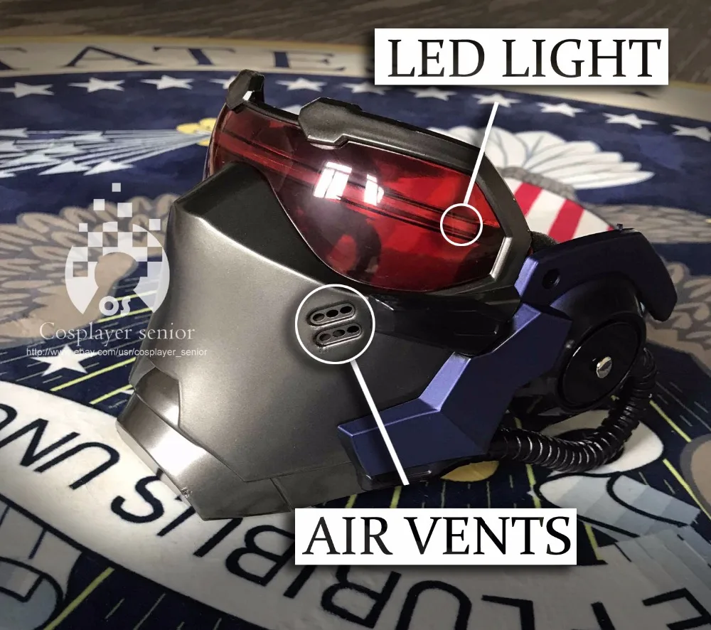 New version OW Soldier 76 15 AIR VENTS LED luminous mask game cosplay halloween gift prop
New version OW Soldier 76 15 AIR VENTS LED luminous mask game cosplay halloween gift prop