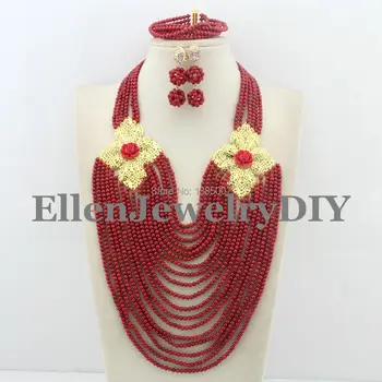 18 Rows Statement African Beads Jewelry Sets Nigerian Wedding Coral Jewelry Sets African Jewelry Sets W8291
18 Rows Statement African Beads Jewelry Sets Nigerian Wedding Coral Jewelry Sets African Jewelry Sets W8291