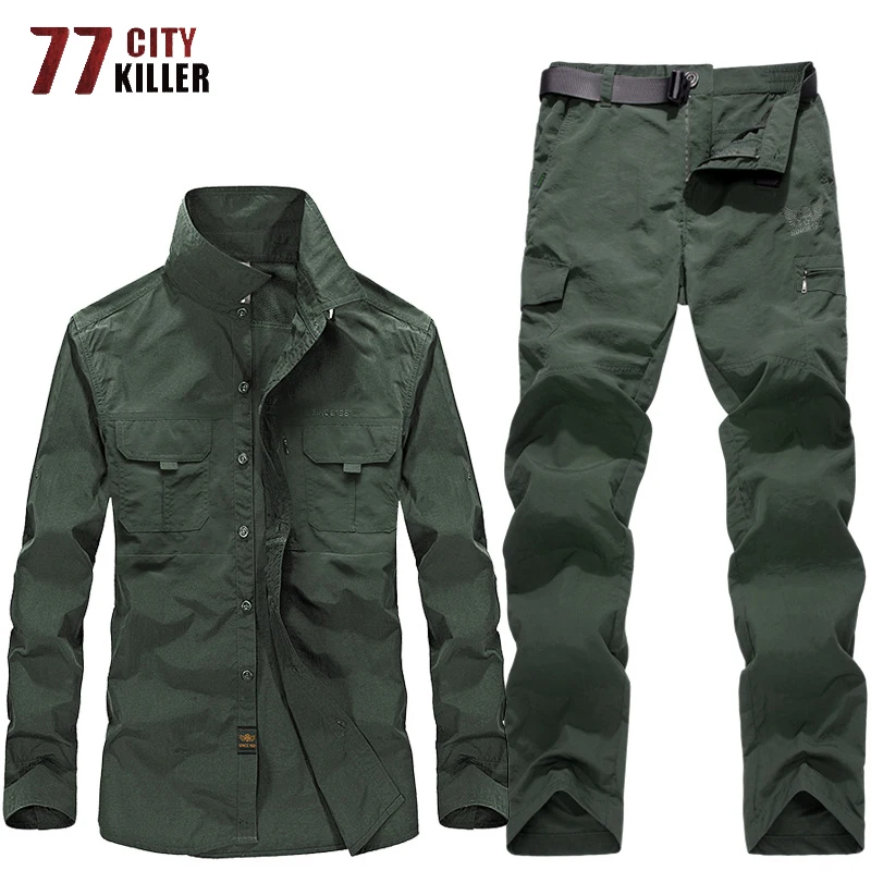 77City Killer Military Uniform Summer Quick Drying Shirts+Cargo Pants Waterproof Army Combat Suit Tactical Work Hunt Clothing
77City Killer Military Uniform Summer Quick Drying Shirts+Cargo Pants Waterproof Army Combat Suit Tactical Work Hunt Clothing