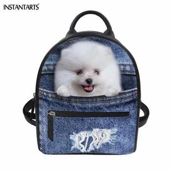 INSTANTARTS Cute 3D Fake Denim Pomeranian/Poodle Dog Print Teen Girls Mini PU Leather Backpacks Fashion Korean Version Rucksacks
INSTANTARTS Cute 3D Fake Denim Pomeranian/Poodle Dog Print Teen Girls Mini PU Leather Backpacks Fashion Korean Version Rucksacks