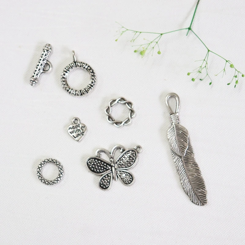 10-52MM Butterfly Leaf Round Heart Shape Vintage Silver Color Alloy DIY Jewelry Making Charms Pendants
10-52MM Butterfly Leaf Round Heart Shape Vintage Silver Color Alloy DIY Jewelry Making Charms Pendants