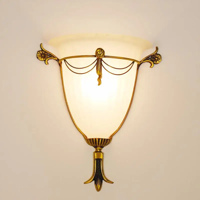 Noble copper European style wall lamps rural entrance hallway stairs hallway bedroom bedside lighting wall lights ZA ZL293