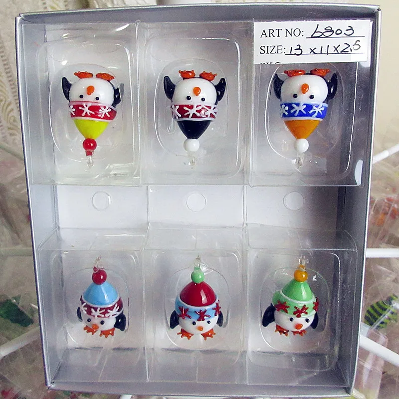 Manufacturers custom! Hand made Murano glass Penguin Christmas Figurines Pendant garden Home Furnishing decoration ornaments
Manufacturers custom! Hand made Murano glass Penguin Christmas Figurines Pendant garden Home Furnishing decoration ornaments