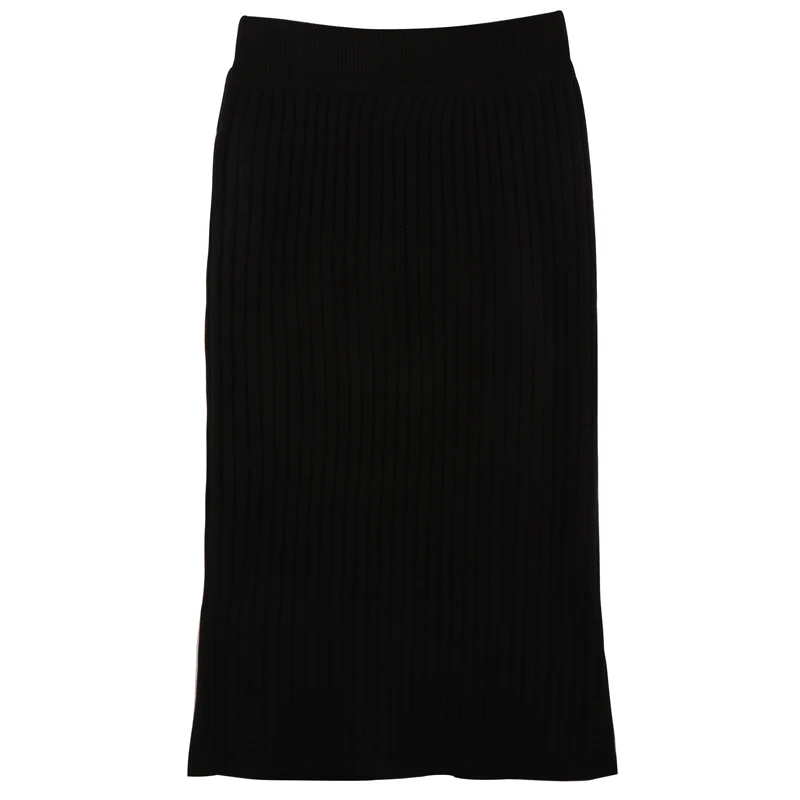 Women Back Slit Pencil Skirt High Waist 2018 Autumn Winter Women Elegant Knitted fashion Bodycon Skirt Black Solid Skirts
Women Back Slit Pencil Skirt High Waist 2018 Autumn Winter Women Elegant Knitted fashion Bodycon Skirt Black Solid Skirts