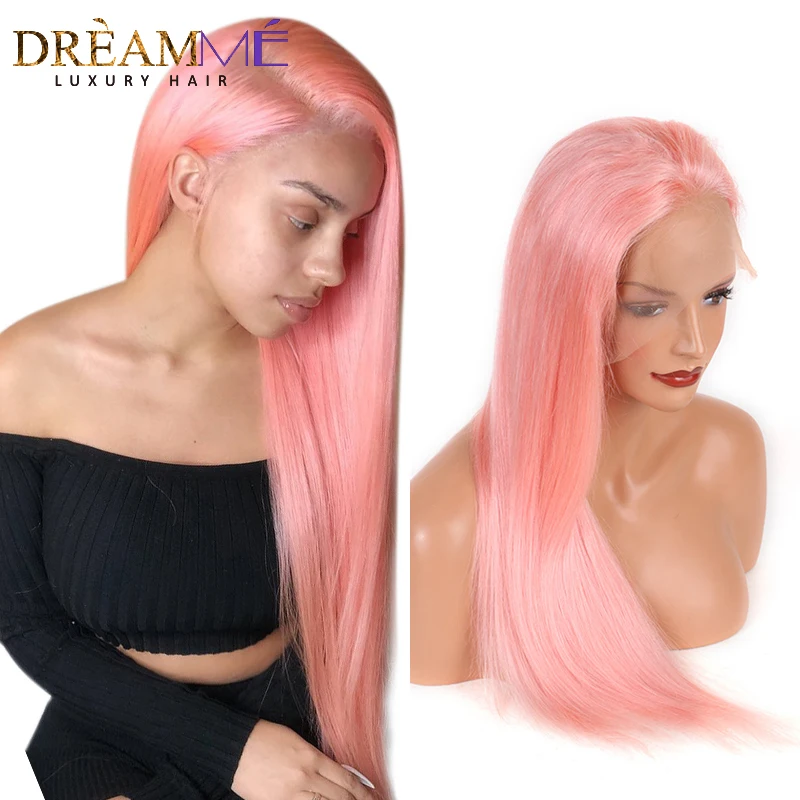 Full Pink Lace Front Human Hair Wig Brazilian Straight Wig Pre Plucked Glueless Ombre Human Hair Wigs for Black Women Dream Me
Full Pink Lace Front Human Hair Wig Brazilian Straight Wig Pre Plucked Glueless Ombre Human Hair Wigs for Black Women Dream Me