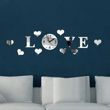 Love Shape Battery Powered 3D Home Decor Bedroom Removable Living Room Art Accessories Wall Clock Acrylic Mirror Sticker Decals
Love Shape Battery Powered 3D Home Decor Bedroom Removable Living Room Art Accessories Wall Clock Acrylic Mirror Sticker Decals