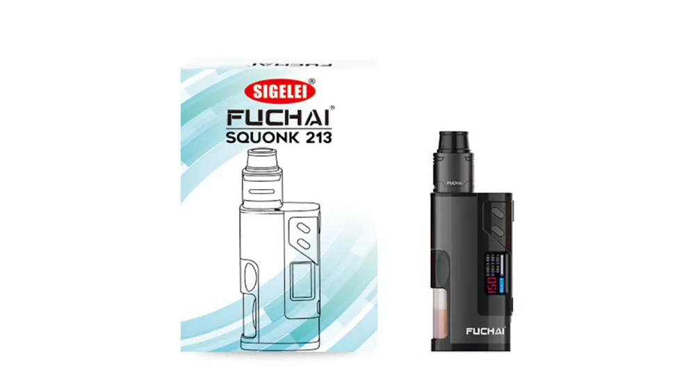 Fuchai 213 Squonk Kit 5ML Capacity 150W Squonk Box Mod E Cigarette Powered by 21700 18650 Battery VS Cuboid 150 Vape Kit