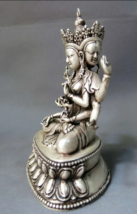 R0722 Details about China Silver buddhism fine Feng Shui lucky 3 head 8 arm buddha sculpture Statue (B0328)
R0722 Details about China Silver buddhism fine Feng Shui lucky 3 head 8 arm buddha sculpture Statue (B0328)