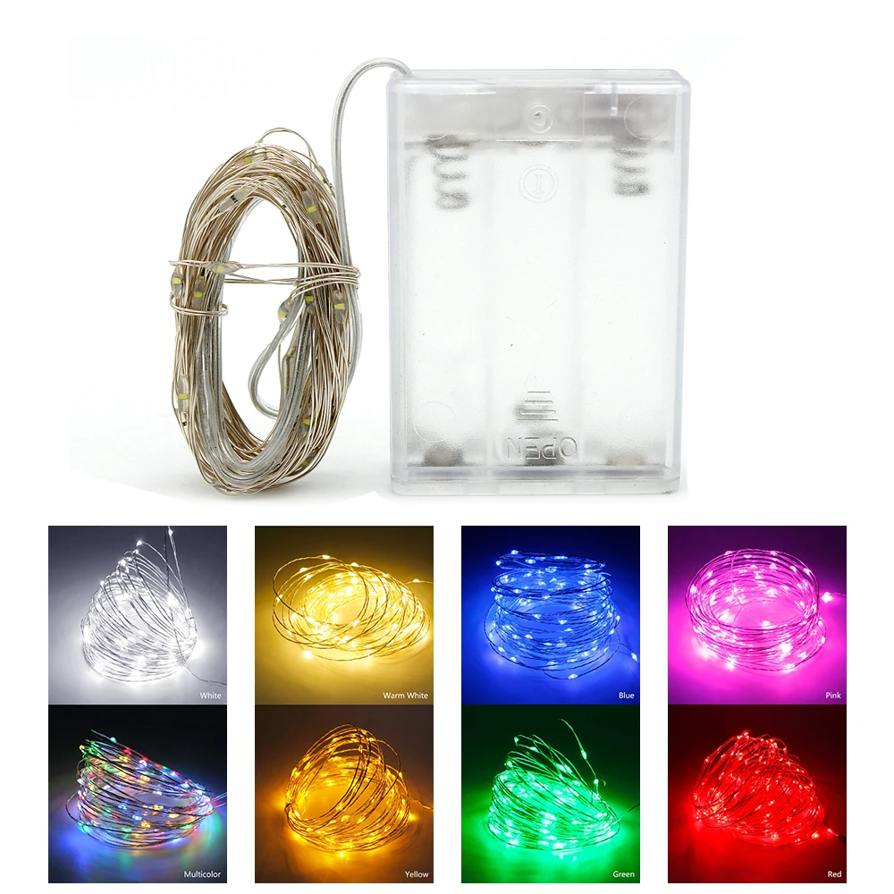 10M 5M 100 50 LED 3XAA Battery LED String Lights for Xmas Garland Party Wedding Decoration Christmas Tree Flasher Fairy Lights
10M 5M 100 50 LED 3XAA Battery LED String Lights for Xmas Garland Party Wedding Decoration Christmas Tree Flasher Fairy Lights