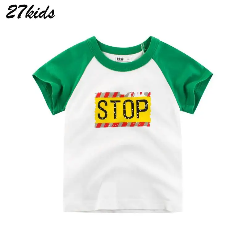 27kids Stop Letter Boys Tops T Shirts Fashion Children t-Shirts Cotton Adolescent Kids Short Sleeve Clothing 2-9Years Clothes
27kids Stop Letter Boys Tops T Shirts Fashion Children t-Shirts Cotton Adolescent Kids Short Sleeve Clothing 2-9Years Clothes