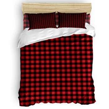 3D Red Black Check Bedding Set 4pcs Bedclothes Queen/Twin/King Size Bedding Set Duvet Cover Housse De Couette Dekbedovertrek Kid
3D Red Black Check Bedding Set 4pcs Bedclothes Queen/Twin/King Size Bedding Set Duvet Cover Housse De Couette Dekbedovertrek Kid