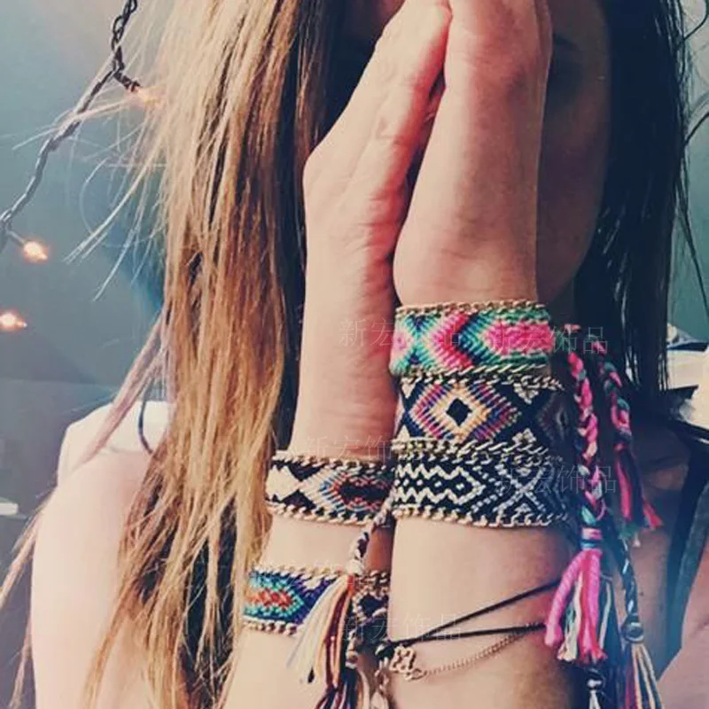 Friendship Bracelet Handmade Charm Woven Rope String Hippy Boho Embroidery Cotton Friendship Bracelets For Men Women Hot Selling
Friendship Bracelet Handmade Charm Woven Rope String Hippy Boho Embroidery Cotton Friendship Bracelets For Men Women Hot Selling