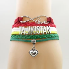 אינפיניטי אהבת טג 'יקיסטן צמיד בעבודת יד קסם טג' יקיסטן המדינה צמידי אופנה טג 'יקיסטן נשים וגברים צמיד(China)