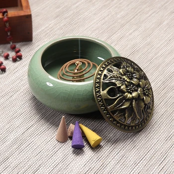 ERMAKOVA Ceramic Stick Incense Burner Holder Porcelain Bowl Cone Incense Holder Ash Catcher Censer Home Office Decoration
ERMAKOVA Ceramic Stick Incense Burner Holder Porcelain Bowl Cone Incense Holder Ash Catcher Censer Home Office Decoration