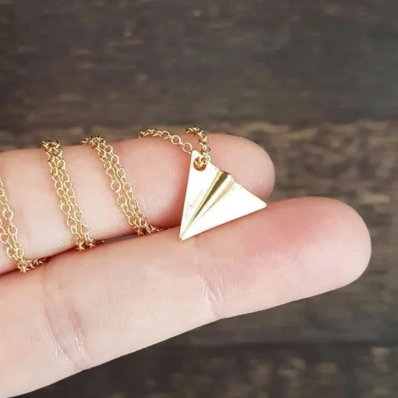 small Origami Plane pendant Necklace Tiny Aviation aircraft model Airplane Necklace Paper Plane Necklace Dream astronaut Jewelry
small Origami Plane pendant Necklace Tiny Aviation aircraft model Airplane Necklace Paper Plane Necklace Dream astronaut Jewelry