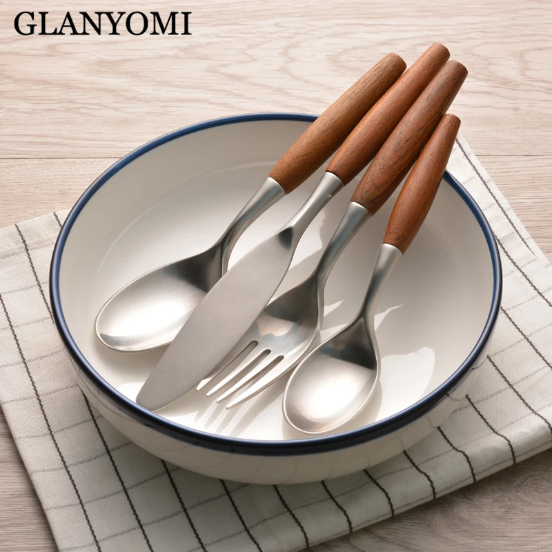 Super Quality 3/5PCS 304 Stainless Steel Western Cutlery Set Wooden Handle Dinner Fork Knife Matte Flatware Dinnerware Tableware
Super Quality 3/5PCS 304 Stainless Steel Western Cutlery Set Wooden Handle Dinner Fork Knife Matte Flatware Dinnerware Tableware