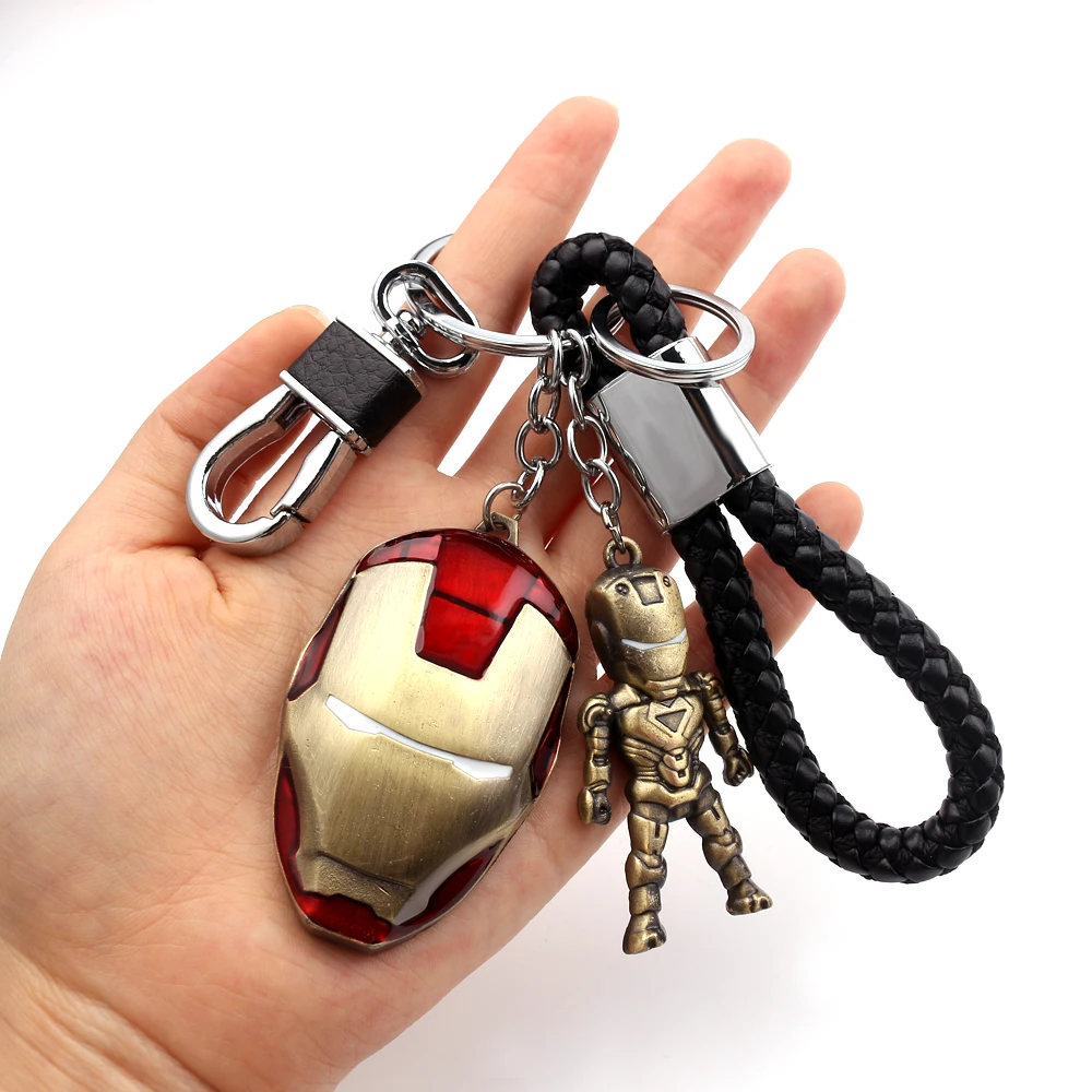 Avengers Metal Iron Man Key chain Figure Model&Mask Pendant Leather Key Ring Mar Man Women Gift Ironman Fan Toy Car Keychains
Avengers Metal Iron Man Key chain Figure Model&Mask Pendant Leather Key Ring Mar Man Women Gift Ironman Fan Toy Car Keychains