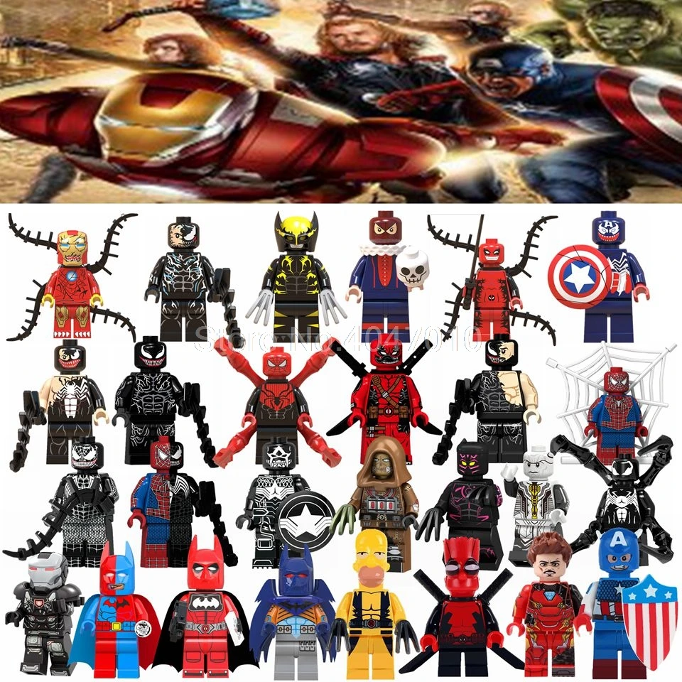 Venom Series Legoing Super Heroes Iron Man Captain America Spider Man Deadpool Wolverine Legoing Marvel Figure Toys For Children
Venom Series Legoing Super Heroes Iron Man Captain America Spider Man Deadpool Wolverine Legoing Marvel Figure Toys For Children