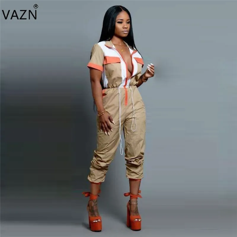 VAZN 2019 Summer New Arrive Famous Casual Fashion Lady Short Sleeve Patchwork Bandage Bodycon Tracksuits Romper OD8294
VAZN 2019 Summer New Arrive Famous Casual Fashion Lady Short Sleeve Patchwork Bandage Bodycon Tracksuits Romper OD8294