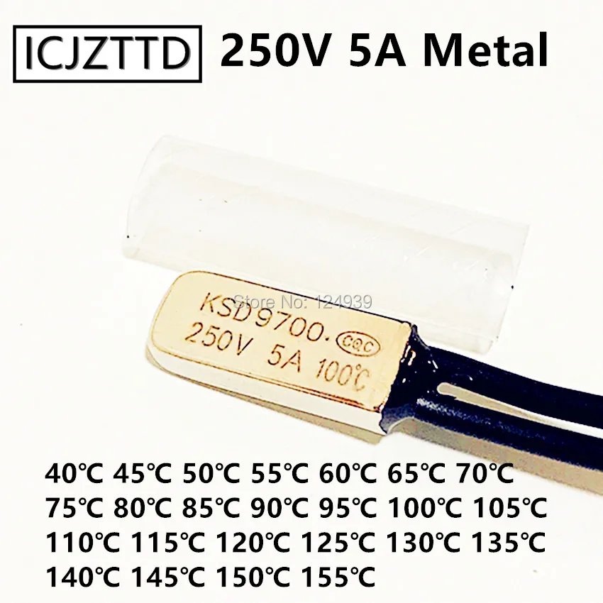 1pcs KSD9700 250V 5A 40℃ ℃ 40-150 Degree Bimetal Disc Temperature Switch Normal Close Closed /open Thermostat Thermal Protector
1pcs KSD9700 250V 5A 40℃ ℃ 40-150 Degree Bimetal Disc Temperature Switch Normal Close Closed /open Thermostat Thermal Protector