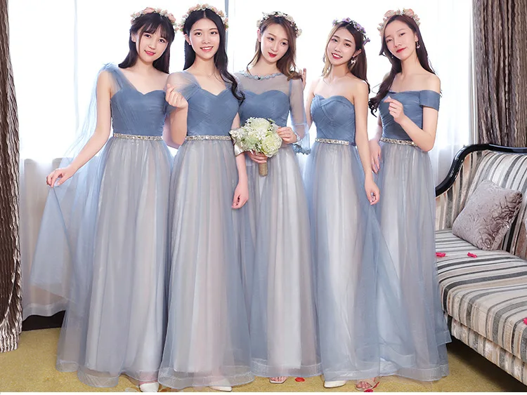 sisters skirt bridesmaid dress length women bridesmaid dresses long sleeves dress elegant wedding party dress A-Line
sisters skirt bridesmaid dress length women bridesmaid dresses long sleeves dress elegant wedding party dress A-Line