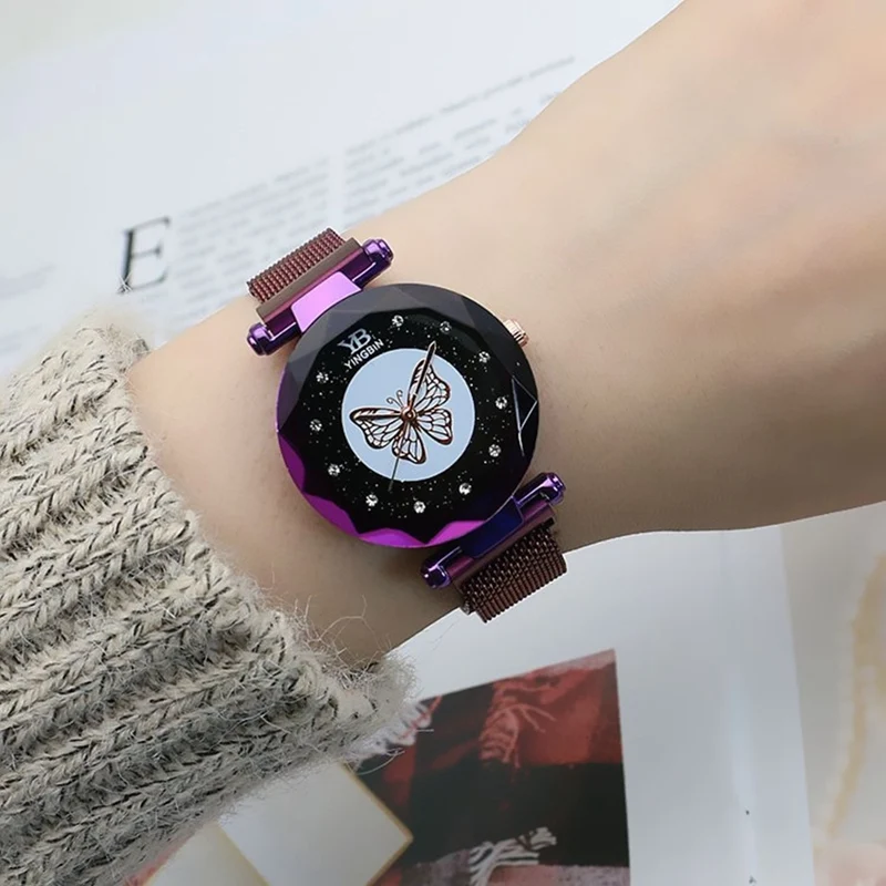 New Women Quartz Watch Butterfly Dial Alloy Mesh Belt Quartz Wristwatch Magnetic Buckle Ladies Clock Waterproof Relogio Feminino
New Women Quartz Watch Butterfly Dial Alloy Mesh Belt Quartz Wristwatch Magnetic Buckle Ladies Clock Waterproof Relogio Feminino