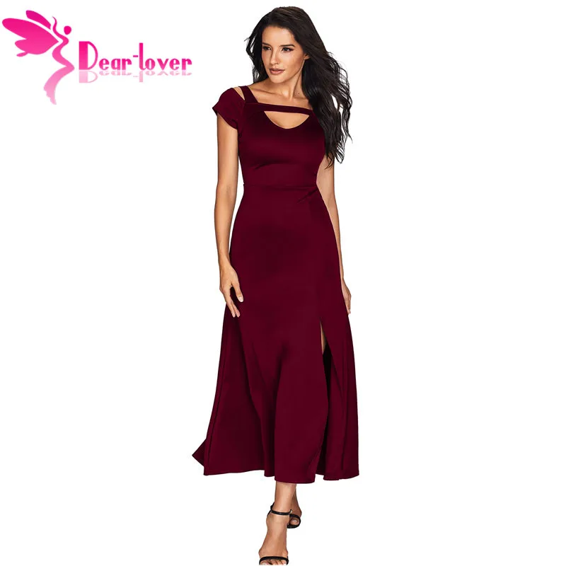 Dear Lover Long Dress Women Cold Shoulder Front Slit Flare Maxi Dress floor length Party Vestido Solid Color Robe Longue LC61752
Dear Lover Long Dress Women Cold Shoulder Front Slit Flare Maxi Dress floor length Party Vestido Solid Color Robe Longue LC61752