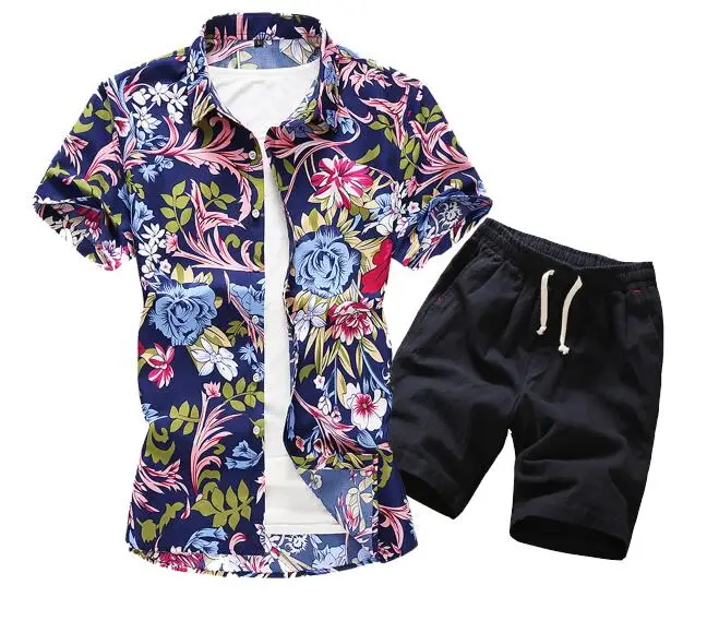 Men Hawaii Holiday Summer Floral Blouse Shirt Top Suit Sets Black Pants 2PC 5 Colors
Men Hawaii Holiday Summer Floral Blouse Shirt Top Suit Sets Black Pants 2PC 5 Colors