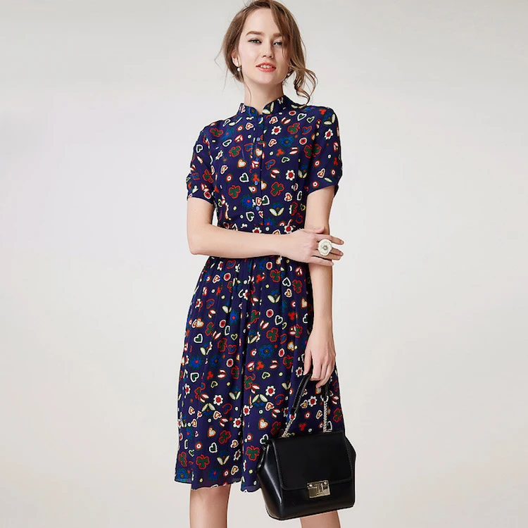 100% Silk Crepe Women Dress Pure Silk Fabric Women Floral Printed Silk Dress Vintage Summer Dress New Office Dress
100% Silk Crepe Women Dress Pure Silk Fabric Women Floral Printed Silk Dress Vintage Summer Dress New Office Dress