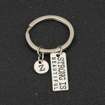 Motivation STRONG IS BEAUTIFUL Metal Keyring Initial Custom Letter A-Z For Men Women Weightlifting Jewelry Gifts Keys Chain
Motivation STRONG IS BEAUTIFUL Metal Keyring Initial Custom Letter A-Z For Men Women Weightlifting Jewelry Gifts Keys Chain