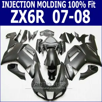 zx6r 2007 2008 Fairing kit For Kawasaki Ninja zx-6r 07 08 Injection Fairings in (Matte black +Ems free) S19
zx6r 2007 2008 Fairing kit For Kawasaki Ninja zx-6r 07 08 Injection Fairings in (Matte black +Ems free) S19