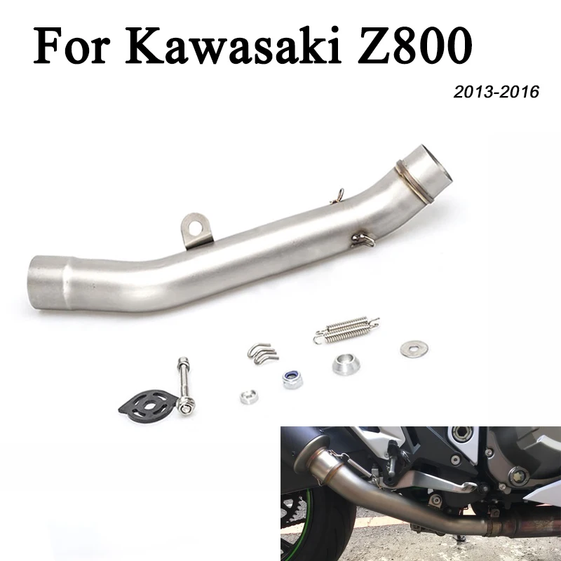 

For Kawasaki Z800 2013 2014 2015 2016 Motorcycle Lossless Installation Middle Link Pipe Connect 51mm Muffler Silencer System