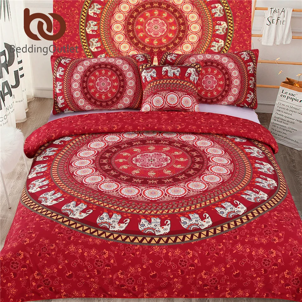 BeddingOutlet 5pcs Bed in a Bag Bedding Set Queen Elephant Print Duvet Cover Set USA Size Mandala Pattern Red Bedspread
BeddingOutlet 5pcs Bed in a Bag Bedding Set Queen Elephant Print Duvet Cover Set USA Size Mandala Pattern Red Bedspread