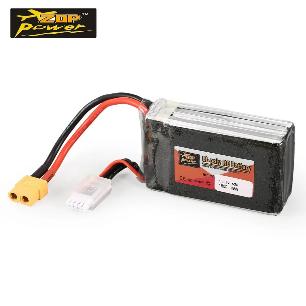 ZOP Power LiPo Battery 11.1V 1800mAh 65C 3S Lipo Battery XT60 Plug For RC Quadcopter Drone Helicopter Car Airplane
ZOP Power LiPo Battery 11.1V 1800mAh 65C 3S Lipo Battery XT60 Plug For RC Quadcopter Drone Helicopter Car Airplane