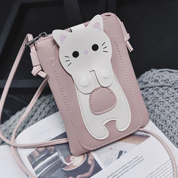 Mobile Phone Bag Female New Models Mini Small Bag Cartoon Cute Cat Single Shoulder Halter Bag Flap Shoulder Bag Girl Coin Purse
Mobile Phone Bag Female New Models Mini Small Bag Cartoon Cute Cat Single Shoulder Halter Bag Flap Shoulder Bag Girl Coin Purse