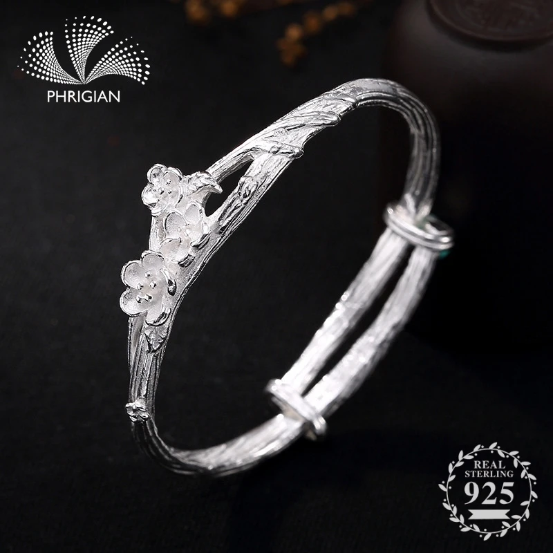NOT FAKE S990 Fine Jewelry 100% Sterling Silver Bangle S925 Vintage Ethnic daisy branch Handmade Nature flower jeweler retro 925
NOT FAKE S990 Fine Jewelry 100% Sterling Silver Bangle S925 Vintage Ethnic daisy branch Handmade Nature flower jeweler retro 925