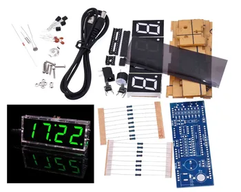 Digital Clock DIY Kit Compact 4-digit DIY LED Clock Accessory Light Control Temperature Board Date Time with Transparent Case
Digital Clock DIY Kit Compact 4-digit DIY LED Clock Accessory Light Control Temperature Board Date Time with Transparent Case
