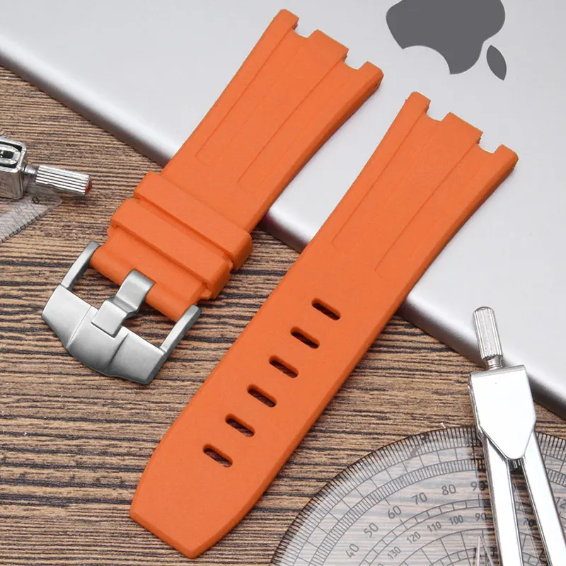 28 mm orange rubber silicone watch band, AP waterproof watch strap, men's silicone watch chain, free postage
28 mm orange rubber silicone watch band, AP waterproof watch strap, men's silicone watch chain, free postage