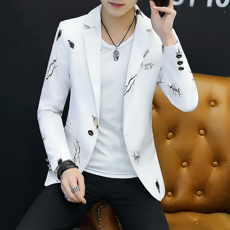 2020 New Spring Autumn Fashion Blazer Mens Leisure Gold Leaf Printed Suit Jacket High Quality Slim Men Jackets Coat Wholesale
2020 New Spring Autumn Fashion Blazer Mens Leisure Gold Leaf Printed Suit Jacket High Quality Slim Men Jackets Coat Wholesale