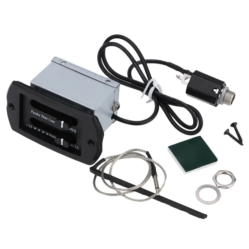 Acoustic Guitar Passive Tone And Volume Control Eq Equalizer Preamp Amplifier Piezo Pickup Tuner With 6.35Mm Plug
Acoustic Guitar Passive Tone And Volume Control Eq Equalizer Preamp Amplifier Piezo Pickup Tuner With 6.35Mm Plug