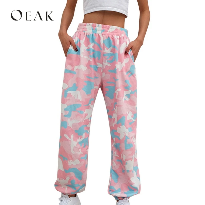 Oeak 2019 Spring Women's Pink Camouflage Cargo Sweat Pants Trousers Outdoor Sports Joggers Print Pockets Female Relax Fit Pants
Oeak 2019 Spring Women's Pink Camouflage Cargo Sweat Pants Trousers Outdoor Sports Joggers Print Pockets Female Relax Fit Pants