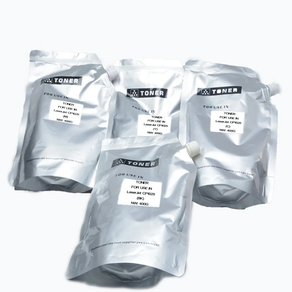JIANYINGCHEN Compatible color refill toner powder for HP Color LaserJet CP1025 CP1025NW laser printer (4bags/lot) 400g per bag
JIANYINGCHEN Compatible color refill toner powder for HP Color LaserJet CP1025 CP1025NW laser printer (4bags/lot) 400g per bag