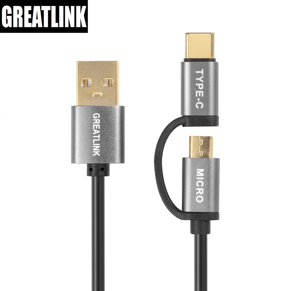 Micro USB Cable for Samsung 2 in 1 USB Type C Cable Fast Charger Data USB C USB-C Cable for Xiaomi 4C Nexus 5X 6P Android Phone
Micro USB Cable for Samsung 2 in 1 USB Type C Cable Fast Charger Data USB C USB-C Cable for Xiaomi 4C Nexus 5X 6P Android Phone