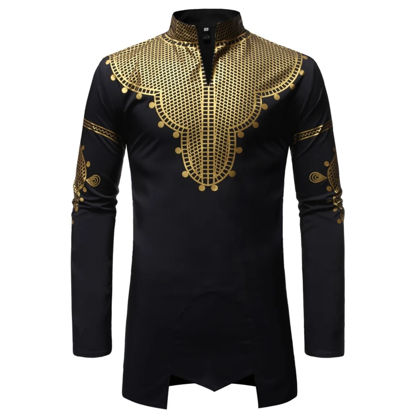 Black Dashiki Mens Shirt 2019 New African Fashion Clothes Rich Print Long Sleeve Shirt Ankara Bazin Dresses for Men Tops
Black Dashiki Mens Shirt 2019 New African Fashion Clothes Rich Print Long Sleeve Shirt Ankara Bazin Dresses for Men Tops